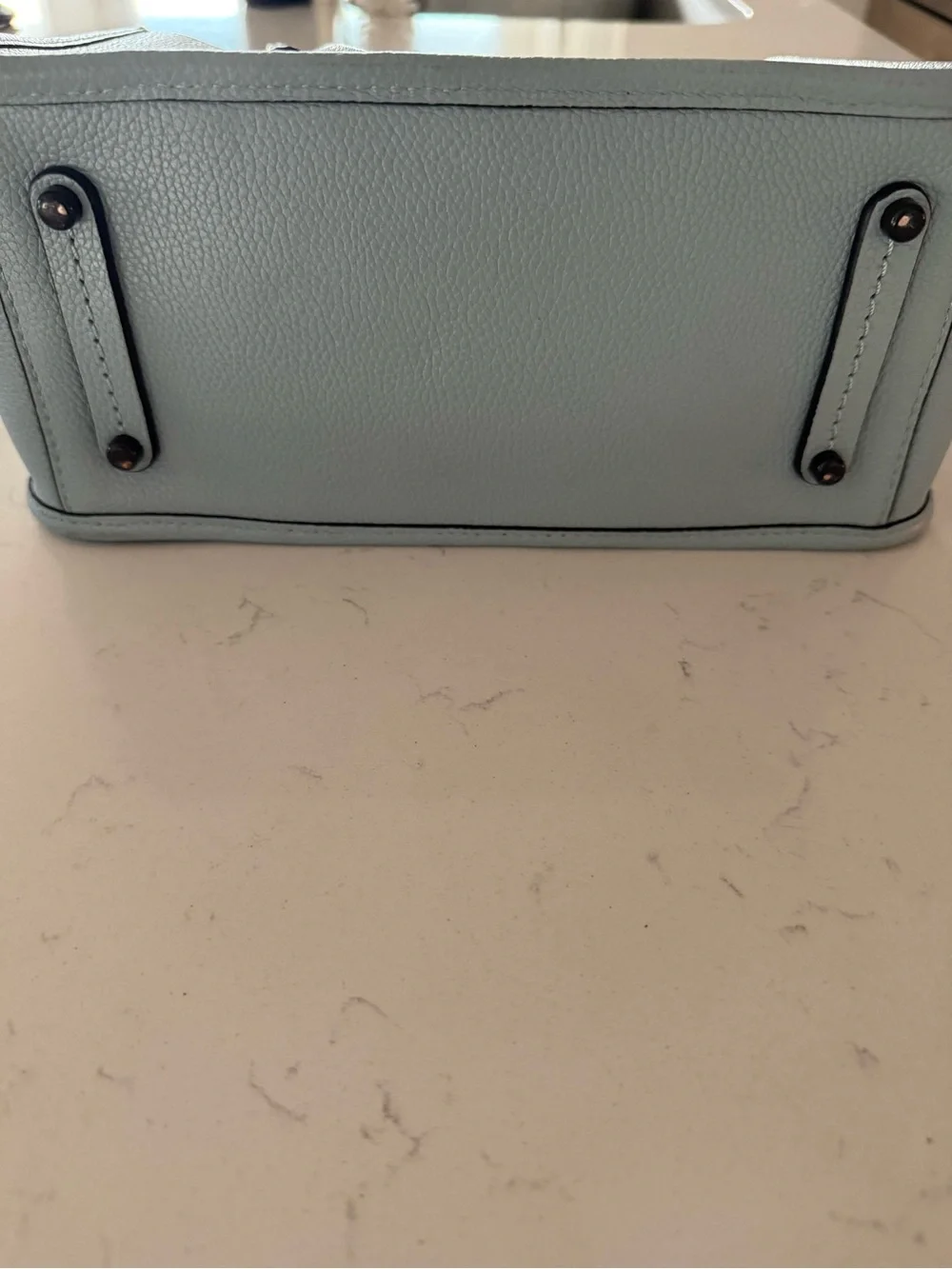 Coach Tyler Pebble Leather Shoulder Bag in Light Blue